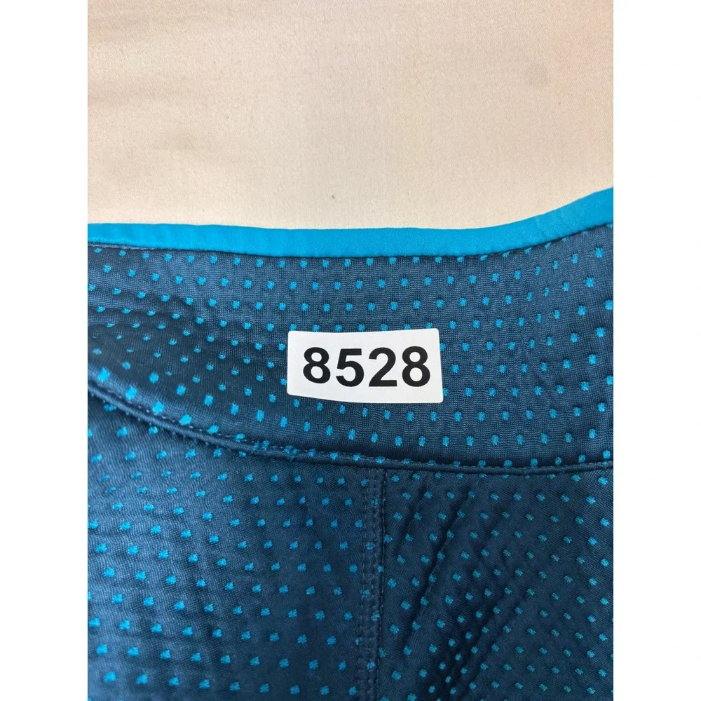 The North Face DotKnit 1/4 Zip Pullover Mens Large Blue NF0A88U6 Circular Design
